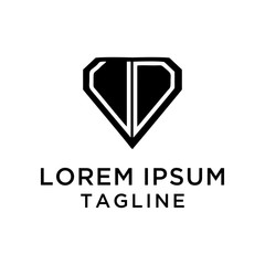 initial letter logo VD Diamond, logo template
