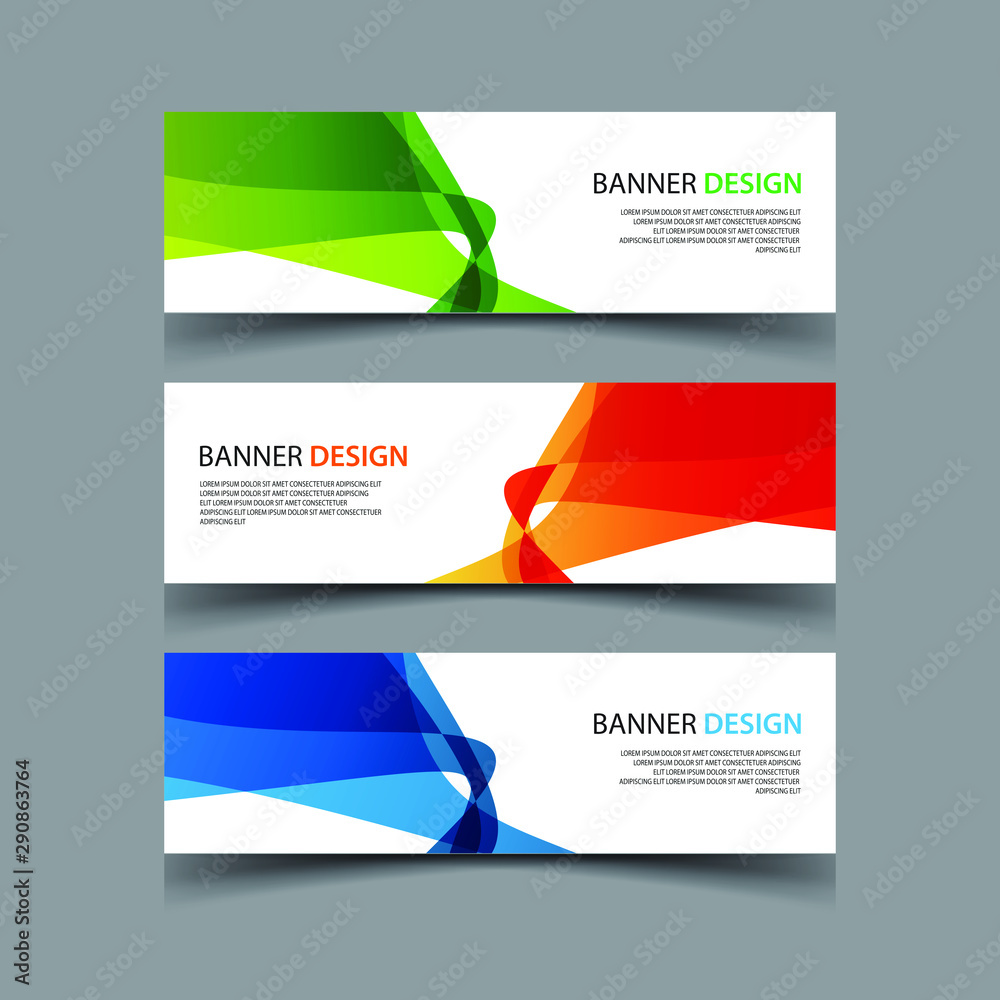 Wall mural vector abstract design banner web template