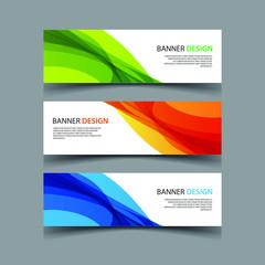 Naklejka premium Vector Abstract design banner web template