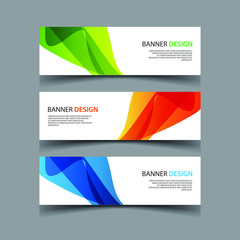 Naklejka premium Vector Abstract design banner web template