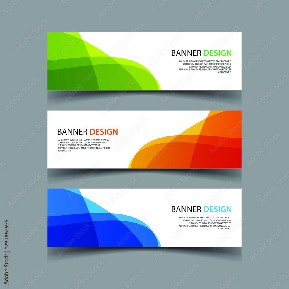 Wall mural vector abstract design banner web template