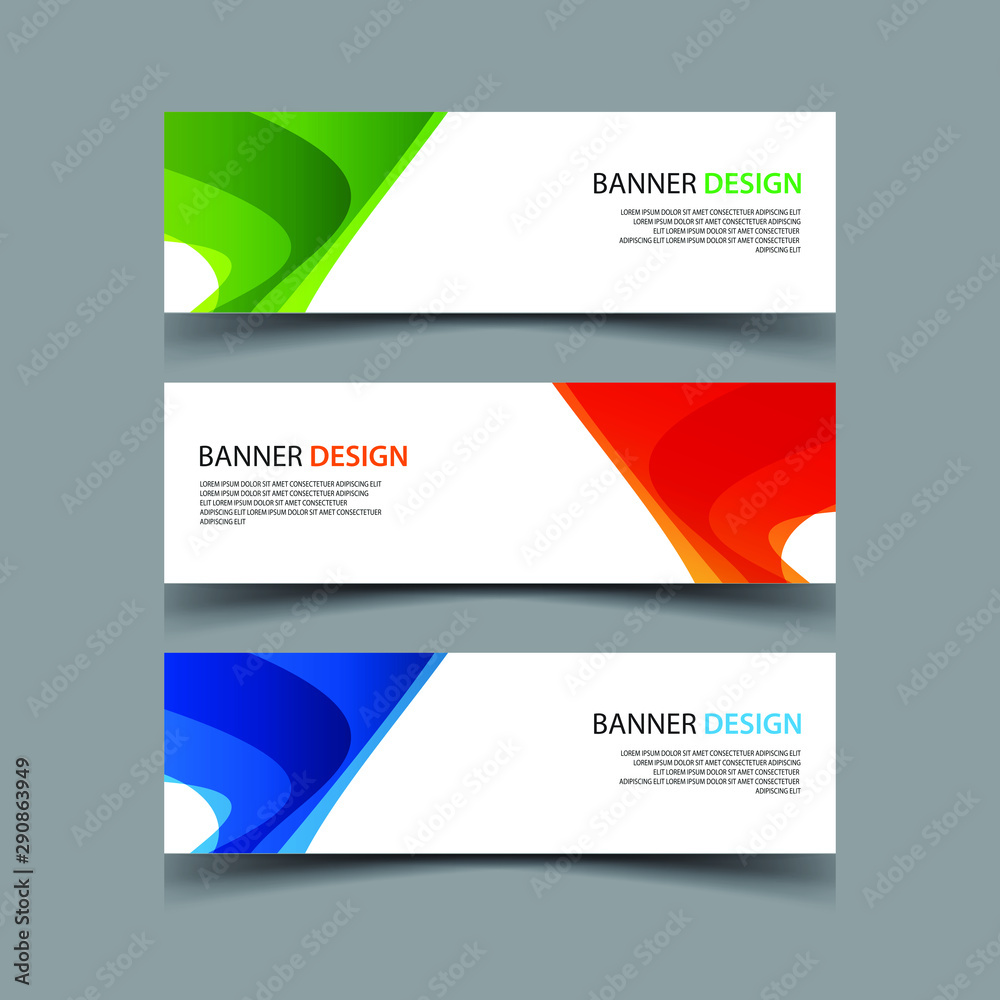 Wall mural vector abstract design banner web template