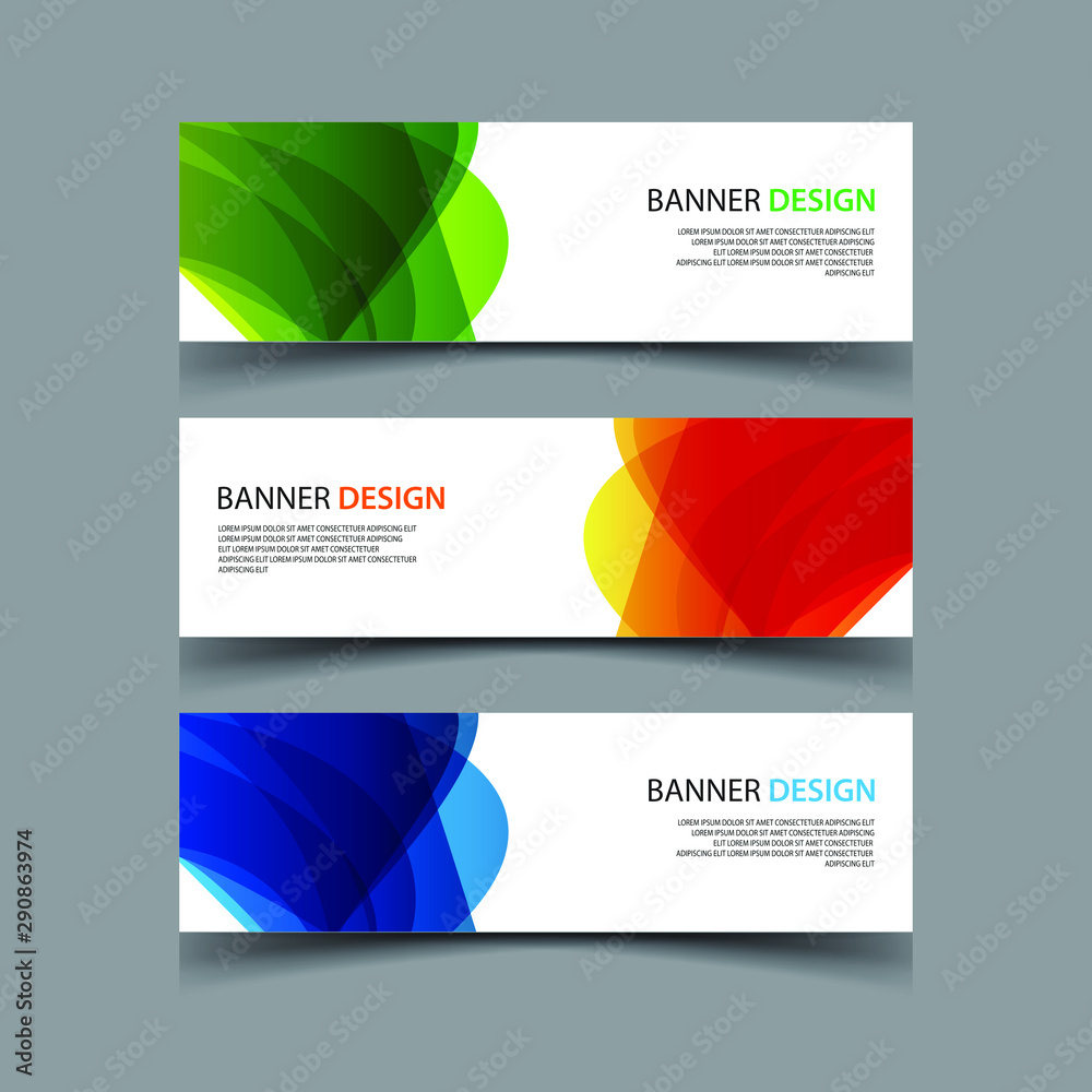 Wall mural vector abstract design banner web template