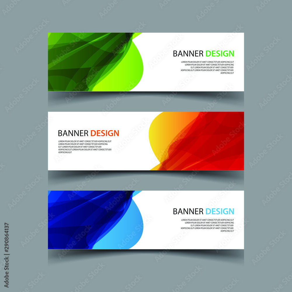 Wall mural vector abstract design banner web template