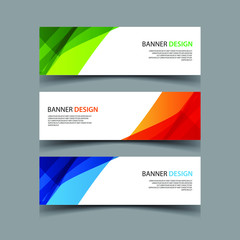 Naklejka premium Vector Abstract design banner web template