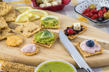 Cheese crisps sandwiches.