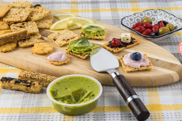 Cheese crisps sandwiches.
