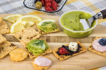 Cheese crisps sandwiches.