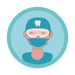 professional dentist avatar character vector illustration