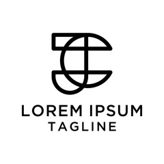 Obraz premium initial letter logo JC, CJ, logo template