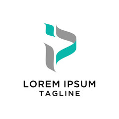 Abstract Monogram IP Logo Template