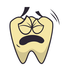 tooth human kawaii character vector illustration