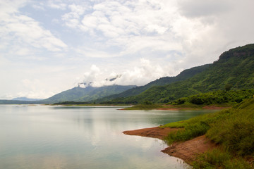 Beautiful in Nature, Scenic view of Nam Ngeum Lake In Laos