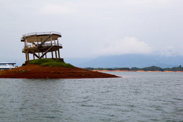 Fototapeta na wymiar Beautiful in Nature, Scenic view of Nam Ngeum Lake In Laos