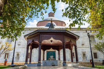 Bursa Yesil Cami Mosque exterior view. Turkey - obrazy, fototapety, plakaty