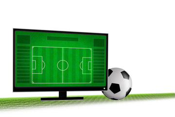 Live soccer on 3D television