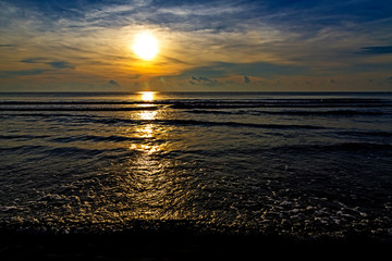 Sunrise beautiful moring the beach Ban Krut Beach