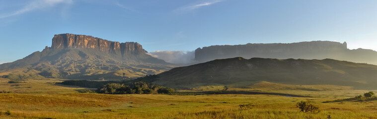 landscape with mountains and blue sky