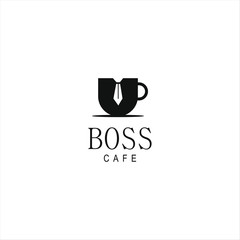 boss cafe logo design simple