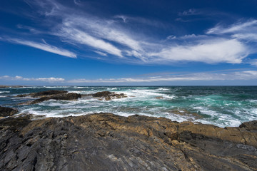 Fototapeta na wymiar Rugged coastline of King Island, Australia