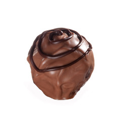 milk chocolate truffle with dark chocolate swirl