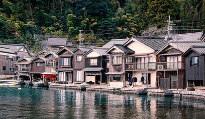 Ine-cho and Funaya Houses in Kyoto of Japan