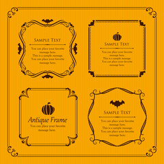 ハロウィンフレーム　テンプレート　シンプル　