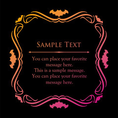 ハロウィンフレーム　テンプレート　シンプル　