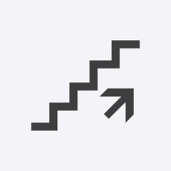 Stairs up icon