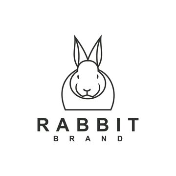 Rabbit logo template vector icon symbol illustration