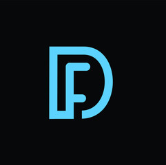 letter df vector download