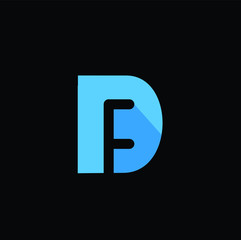 letter df vector download