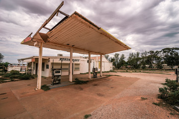 Abandoned petrol station