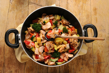 Straccetti di pollo con verdure