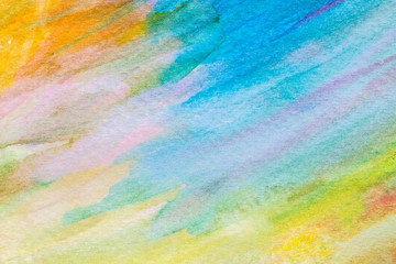 Abstract Hand painted Watercolor Colorful wet background on paper. Watercolor texture for creative wallpaper or design art work. Pastel colors