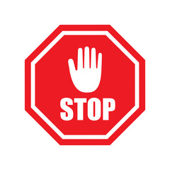 stop sign icon vector design template