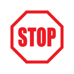 stop sign icon vector design template