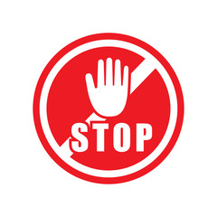 stop sign icon vector design template