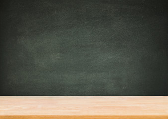 Abstract Natural wood table texture on Chalk rubbed out on background : Top view of plank wood for graphic stand product, interior design or montage display your product. Education concept.