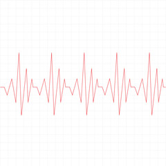 heart beat cardiogram icon on white background. flat style. Heart disease cardiogram icon for your web site design, logo, app, UI. Heartbeat line symbol.  Heart pulse monitor with signal sign.