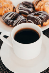 coffee with donuts