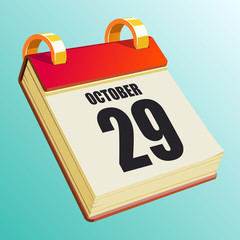 October 29 on Red Calendar