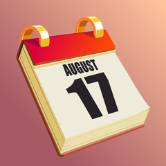 August 17 on Red Calendar