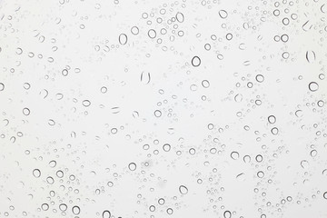 Water drops on glass, Rain droplets on glass background.