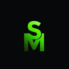 modern letter sm vector download