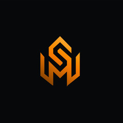 modern letter sm vector download