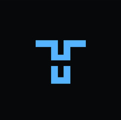 minimalist letter TT vector download
