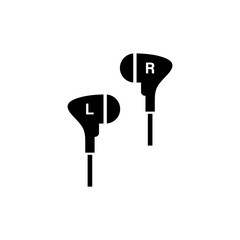 Headphones icon isolated on white background.
