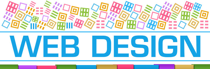 Web Design Colorful Texture Blocks Bottom 