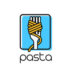 pasta logo design template vector